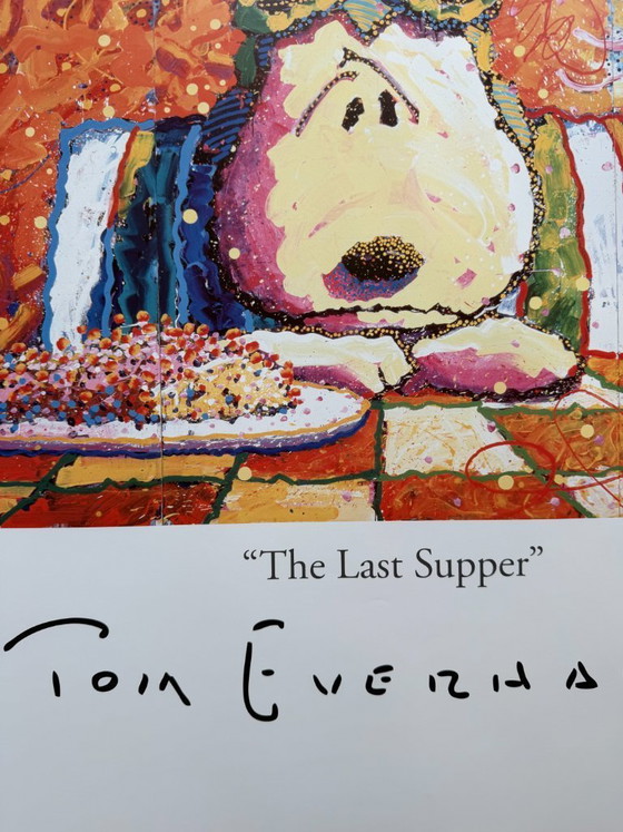 Image 1 of Tom Everhart, Het Laatste Avondmaal Snoopy, Gedrukt in Nederland