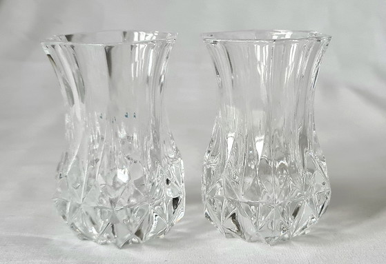 2 Vasi Vintage Cristal d'Arques 8×5 cm Etichetta Originale Ottime Condizioni – Glass, Crystal (photo 10 of 15)
