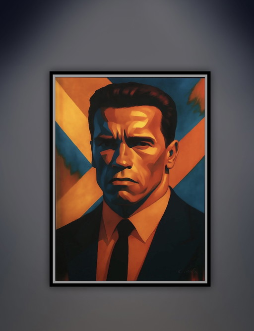 Karmen Moccha: "Arnold Schwarzenegger”. Handgesigneerd en genummerd.