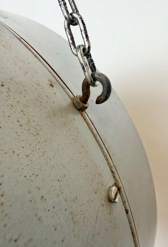 Grande horloge industrielle double face pour chemin de fer ou usine, de la marque Simlex, années 1960 (photo 8 of 18)