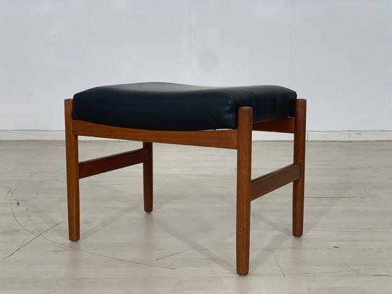 Image 1 of Danish teak tabouret chaise vintage