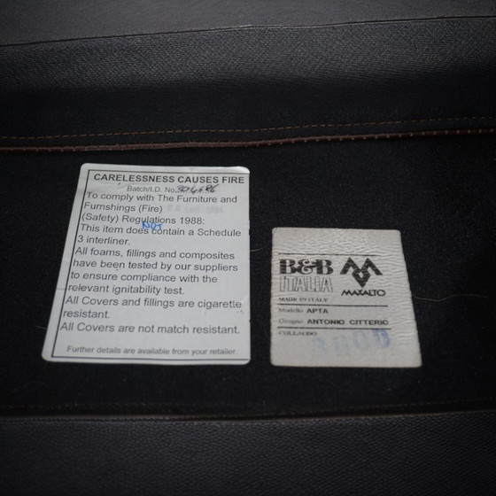 Image 1 of B&B Italia Maxalto Apta Imprimatur leren fauteuil van Antonio Citterio, 1999