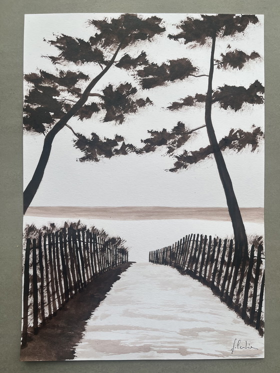 Image 1 of Ink on white paper, 30x21cm.