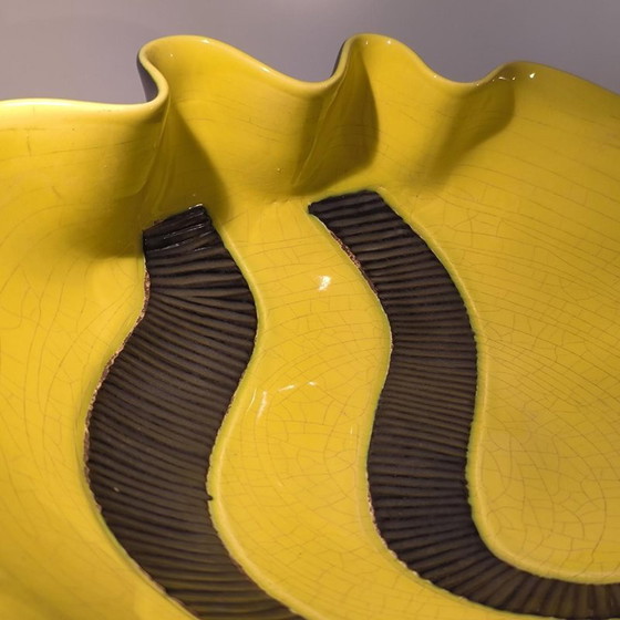 Freeform Tasse Gelb und Schwarz Glasierte Keramik von Elchinger, Frankreich, 1960 – Schalen, Ceramic (photo 7 of 15)
