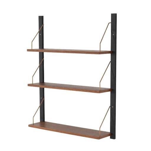 Modulaire eikenhouten wandkast, Deens design, jaren 60, gemaakt in Denemarken – boekenkasten, Wood