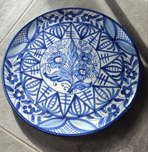 Große Wandplatte aus Majolika, signiert von Enrique Crespo, Artesania, 1970er Jahre