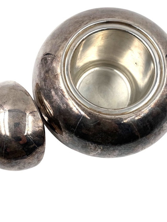 Image 1 of Seau à glace argenté Mid-century Modern, Teghini Firenze Italie 1970