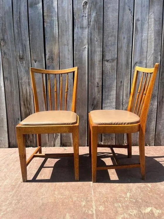 Vintage wooden dining chairs 1 of 26, Brown, Mid Century Modern (photo 10 of 11)