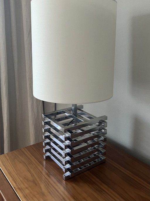 PAIR of TABLE LAMPS, Romeo Rega, Italy, 1970s. – tafellampen, Metal (photo 2 of 5)