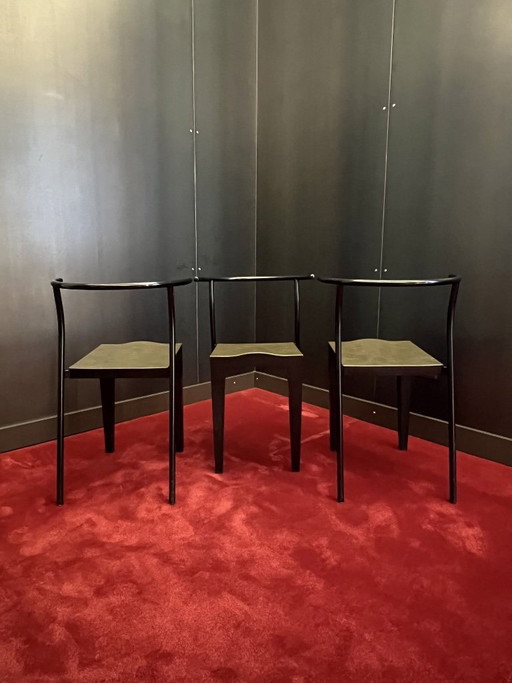 Set aus 3 Dr. Glob Stühlen von Kartell Philippe Starck