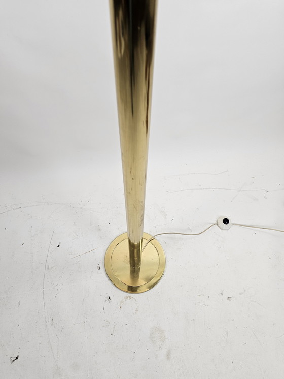 Image 1 of Italienische Stehlampe aus Glas und Messing