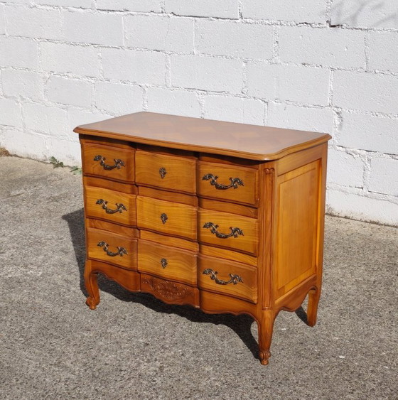Vintage Franse ladekast van kersenhout - Commode - Louis XV-stijl - jaren 70 – Ladekasten, Metal, Other (photo 4 of 22)