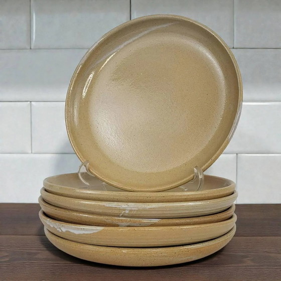 6 stoneware dinner plates, Auger Pottery – Crockery, Porcelain (photo 2 of 6)