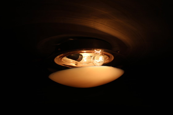 Image 1 of Glazen plafondlamp uit 1970, Italië
