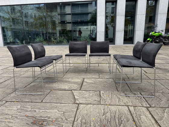 6x Jano chairs - Kazuhide Takahama - Simon Gavina – Dining chairs, Textile, Chrome (photo 6 of 17)