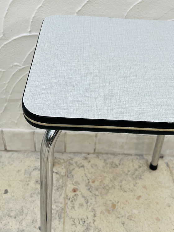 Image 1 of Set di 4 sgabelli vintage in Formica grigio cromato