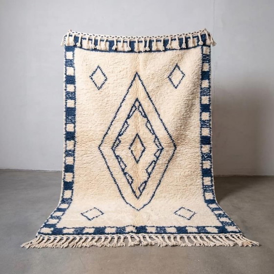 Magnífica alfombra bereber tradicional tejida a mano, 1,5/2,5 m – Aime Té, Wool (photo 6 of 7)