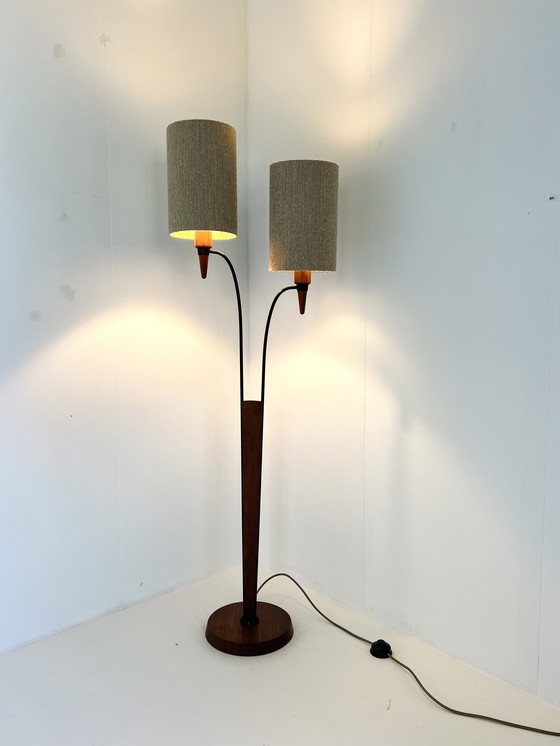 Image 1 of Lampada da terra vintage in teak anni &#39;60