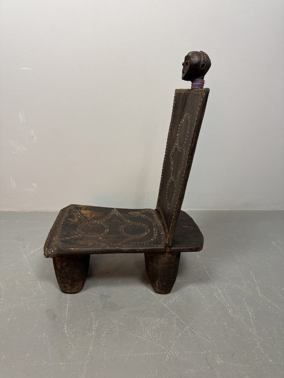 Image 1 of Sedia cerimoniale del re africano, inizio metà secolo, Tanzania, anni '40