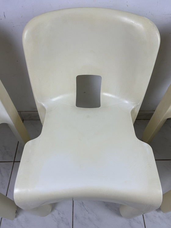 Image 1 of Set di 3 sedie Universal vintage Joe Colombo Kartell, prezzo