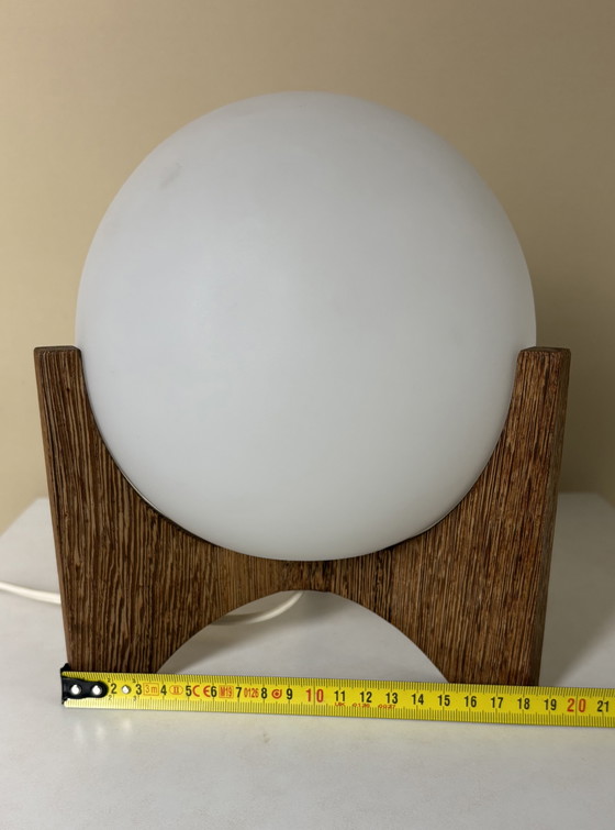 Image 1 of Lampe de table vintage Raak Amsterdam Hokusai D-2022 Bois wengé / verre