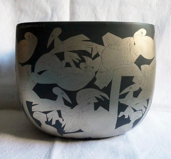 Image 1 of Rare bowl, Rosenhal, Suomi series, form design Timo Sarpaneva, decor design HAP Grieshaber