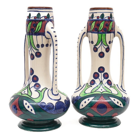 Image 1 of Pair of Art Nouveau vases