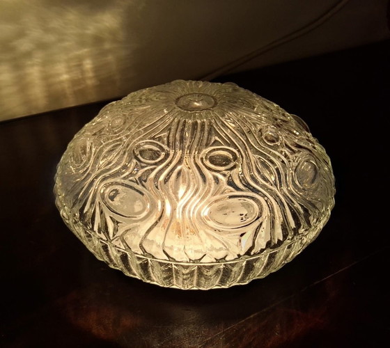 Image 1 of Plafoniera vintage in vetro jaren anni 60/70