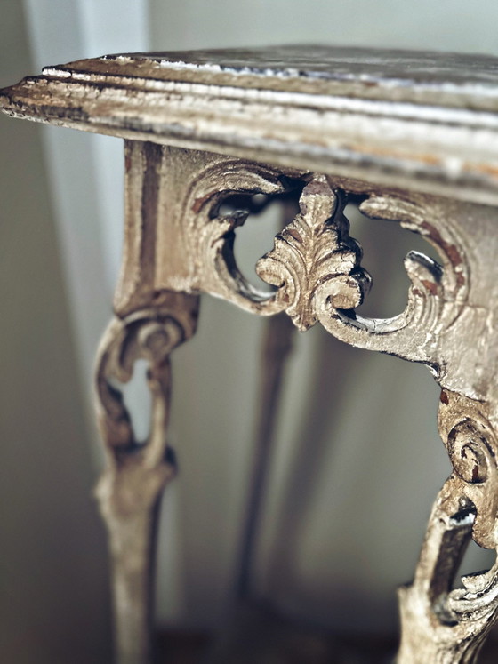 Sellette antica patinata – Stile Art déco – Fascino e autenticità – Console, Legno (photo 2 of 12)