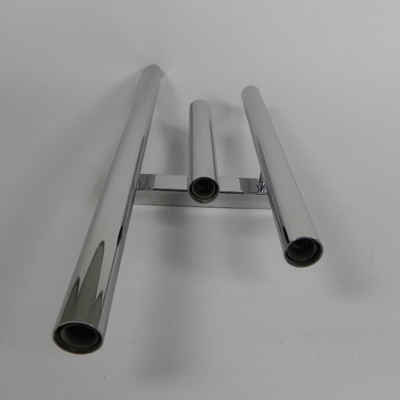 Image 1 of TeDe light wall lamp with 3 chrome cylinders, 1970s