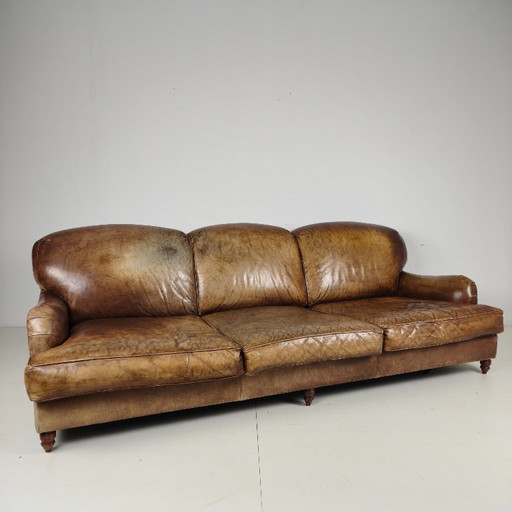 Sofá de cuero estilo Howard & Sons inglés – Siglo XX – 3 5 zitsbanken, Leather (photo 2 of 12)