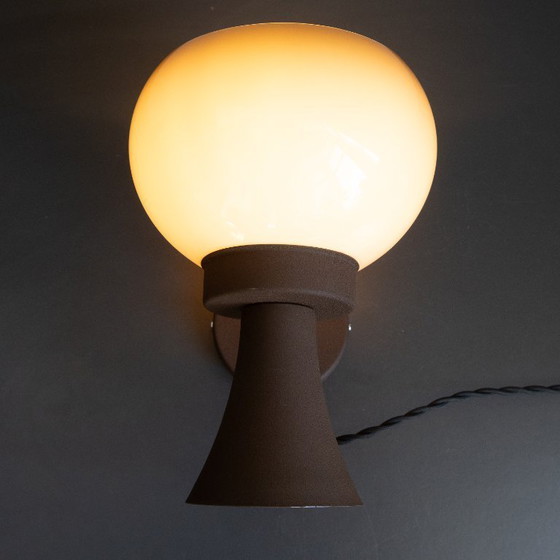 Image 1 of Dark brown Herda Diabolo Space Age Mushroom Wall Lamp