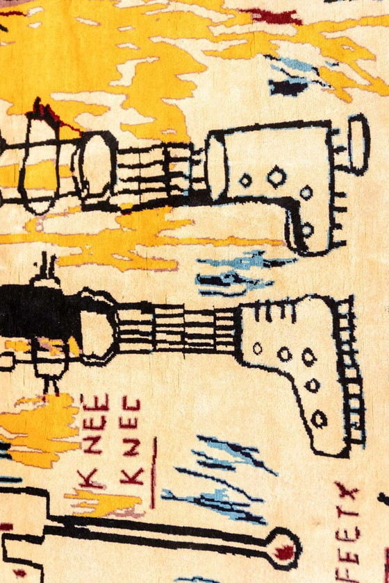 Image 1 of Handgeweven wandtapijt, geïnspireerd door Jean-Michel Basquiat. 2026