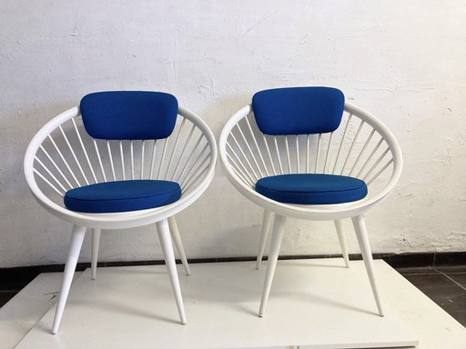 2 fauteuils Circle Chairs Mid Century Scanandinavian Design années 60