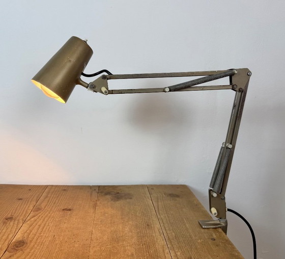 Vintage Brown Adjustable Architect Table Lamp, 1960s – Iron, Metal (photo 19 of 23)