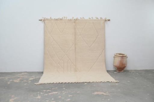 Tapis marocain minimaliste Beni Ourain 3x2