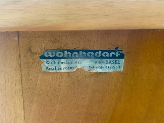 Aparador suizo de mediados de siglo con puertas correderas, fabricado por Wohnbedarf AG Basel en los años (photo 14 of 16)