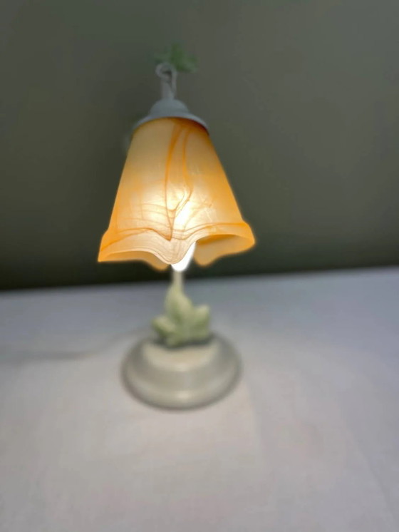 Tulpenlampe – Massive, Tischlampen, Metal, Glass, Vintage (photo 6 of 14)
