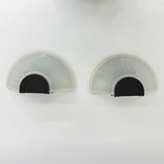Image 1 of Set di 2 applique da parete Prisma in vetro MEGA, anni '80, Italia