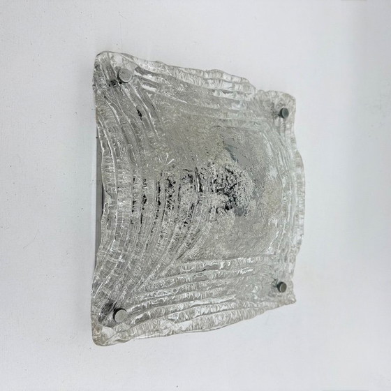Image 1 of Lampe de plafond/applique Mazzega en verre de Murano soufflé à la main, style années 1970