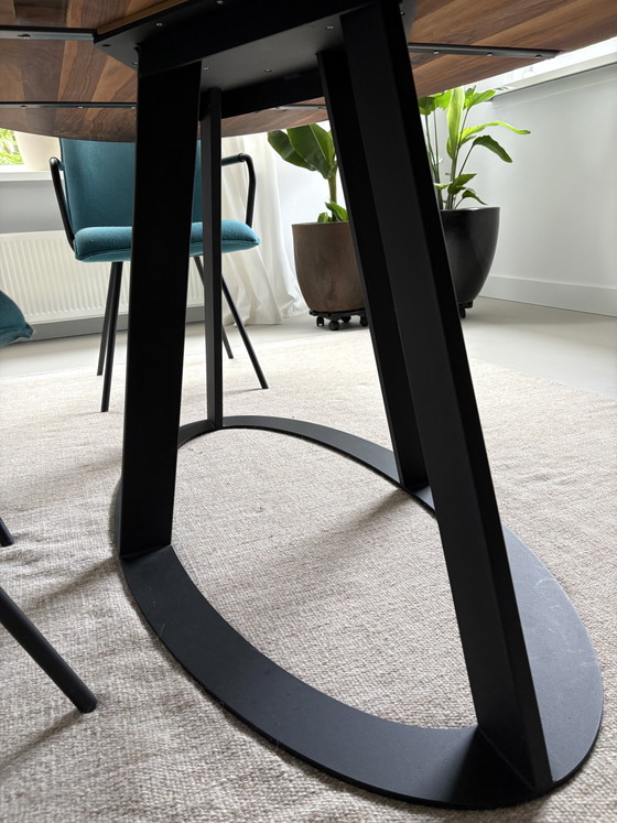 Ovale Houten Design Eettafel 225 X 115 Cm Met 6 Enzo Luca Stoelen – Eetkamerset, Other (photo 6 of 14)