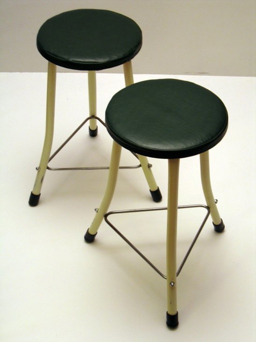 Tabourets Brabantia métalliques des années cinquante