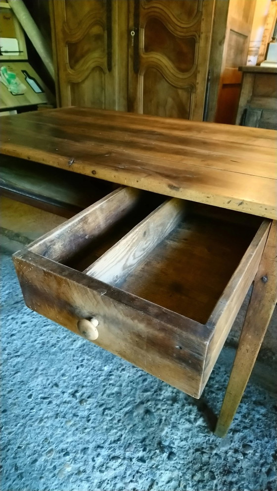 Bresse boerderijtafel in walnoot – Eettafels, Vintage (photo 5 of 16)