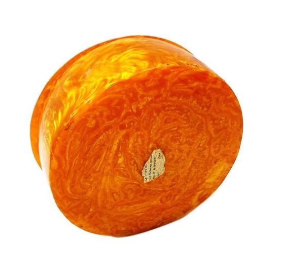 Image 1 of Vintage Catalin bakelieten sieradendoos – Swirled Amber Treasure, Art Deco-bedel uit de jaren 30