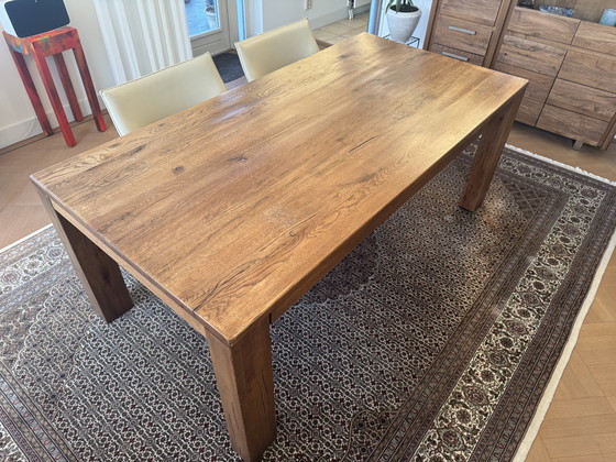 Image 1 of Massief eiken eettafel (verlengbaar) 
