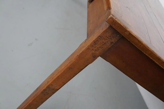 Image 1 of Antiker französischer Landhaus-Esstisch aus Ulmenholz, 19. Jahrhundert