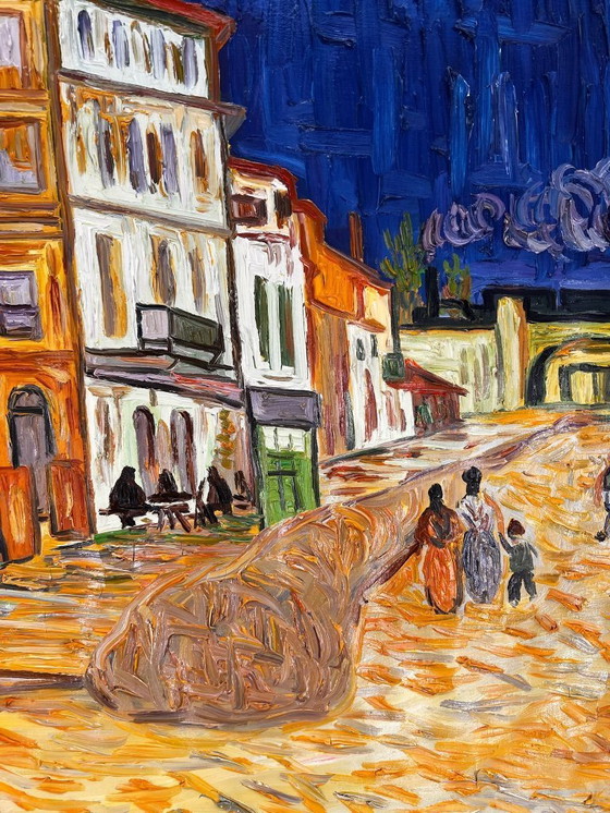Image 1 of Œuvre de Van Gogh peinte à la main sur toile (roulée)
