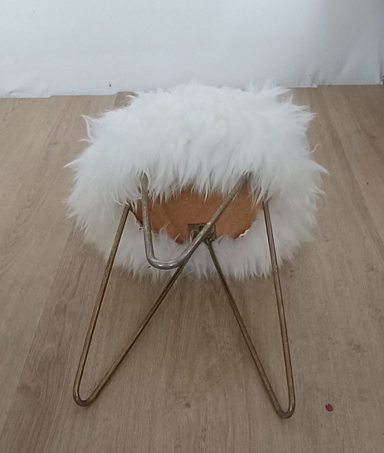Felltex 1950s Stool – Metal, Textile (photo 5 of 6)