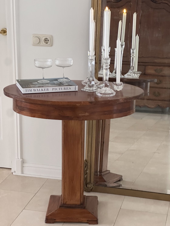 Image 1 of Art Deco bijzettafel salontafel ovaal Tsjecho-Slowaaks