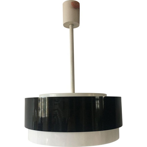 Vintage metalen en plastic hanglamp, 1950-1960